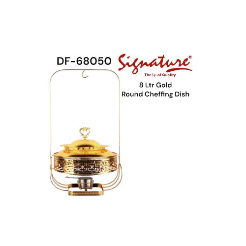 Signature Gold Plated DF-68050 Round Chafing Dish