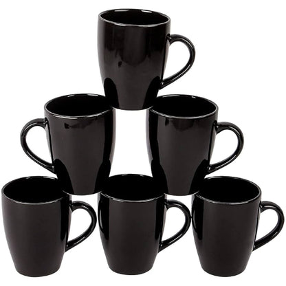 Black Ceramic 6pcs Tea/Coffee Mug