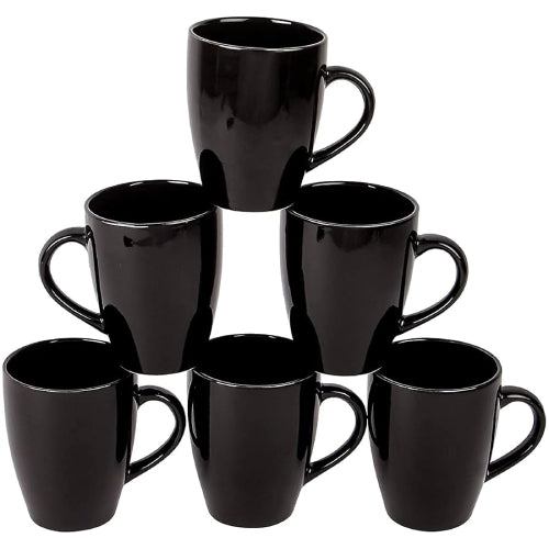 Black Ceramic 6pcs Tea/Coffee Mug