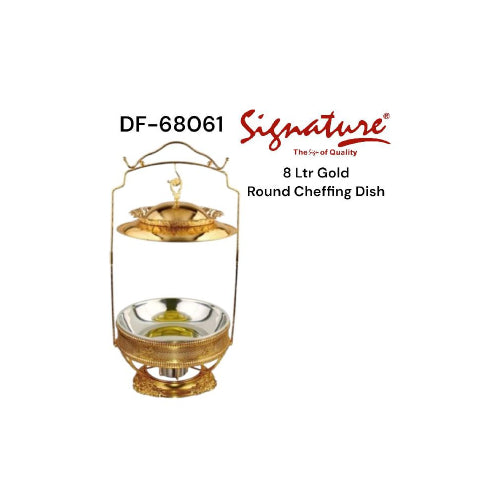 Signature Gold Plated DF-68061 Round Chafing Dish