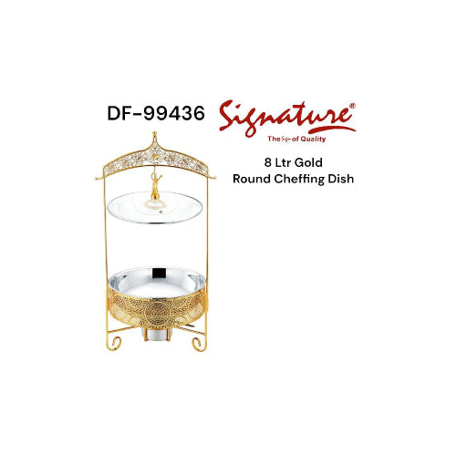 Signature Gold Plated DF-99436 Round Chafing Dish