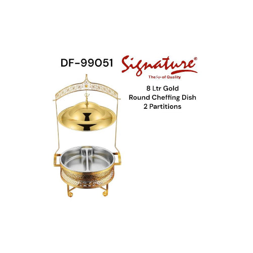 Signature Gold Plated DF-99051 Round Chafing Dish