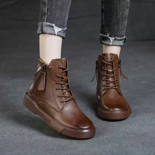 Cash Leather Ankle Boots