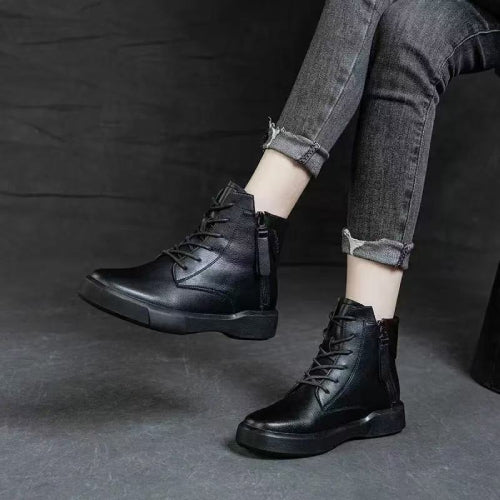 Cash Leather Ankle Boots