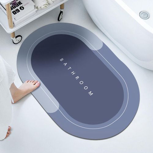 Oval Shaped Absorbent Bathroom Mat