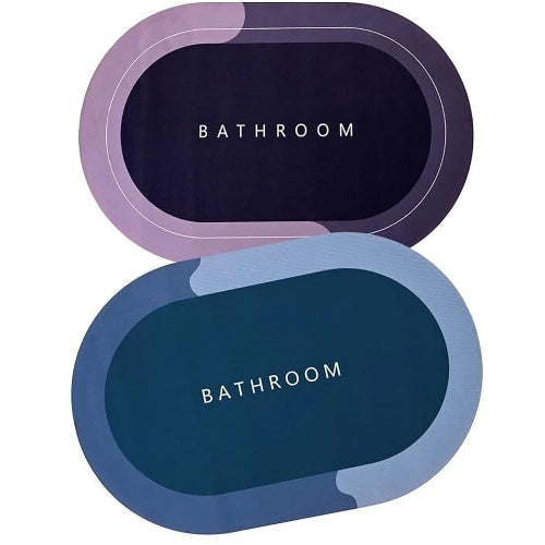 Oval Shaped Absorbent Bathroom Mat