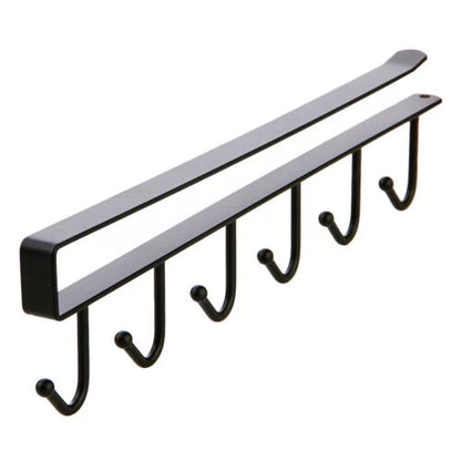 Kitchen Under Shelf 6-Hook Organizer