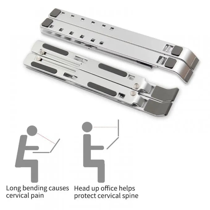 Premium Adjustable Metallic Laptop Stand – Sleek, Sturdy & Ergonomic