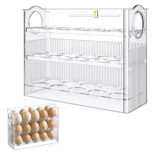 3 Layer Transparent Flip Egg Box