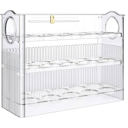3 Layer Transparent Flip Egg Box