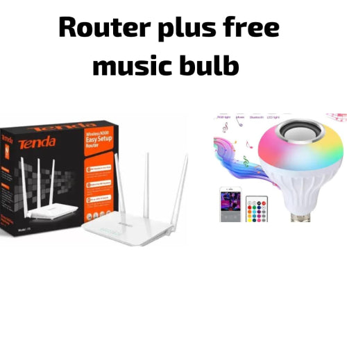Tenda Wireless N300 F3 Router plus Music Bulb
