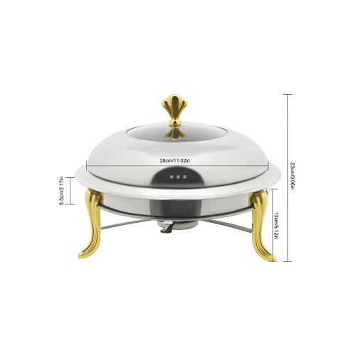Round 28cm Stainless Steel Chafing Dish