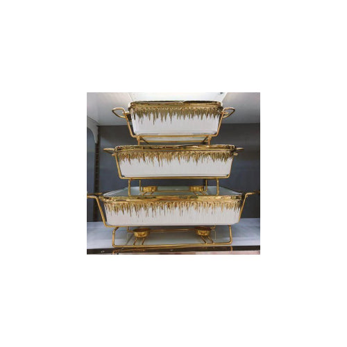 Ceramic Buffet 3-Pieces Chafing Dish