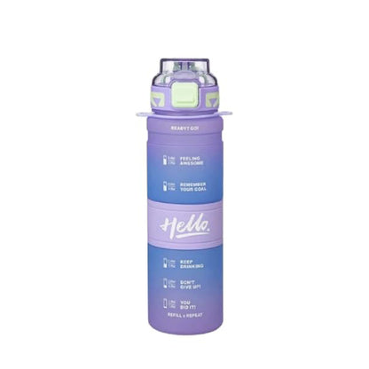 Motivational Time Markings 800ml Water Bottle
