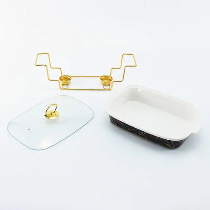 Ceramic 3-Pieces Chafing Dish