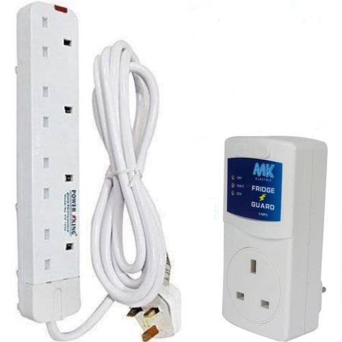 Power King Home Best 4-Way Power Extension & Free Fridge Guard