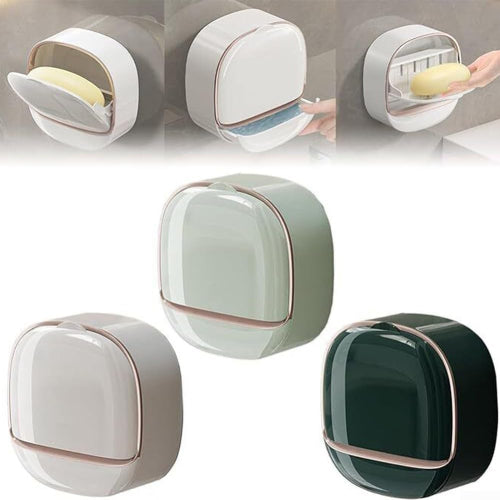 Flip-Top Waterproof Wall Mounted Soap Box
