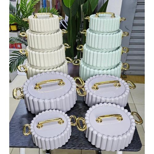 Stylish 4pcs Gold Star Hotpots Set