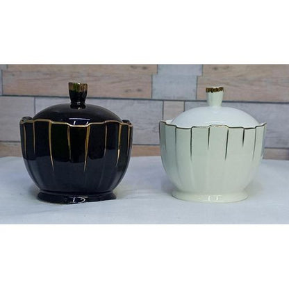 Ceramic Sugar Dish-Black