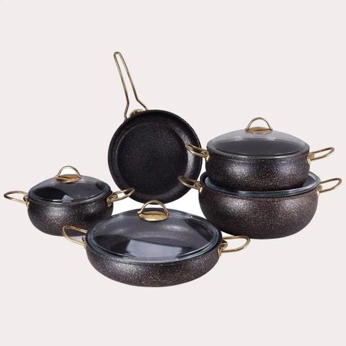 Granite 9pcs Coating Kitchen Cookware Set