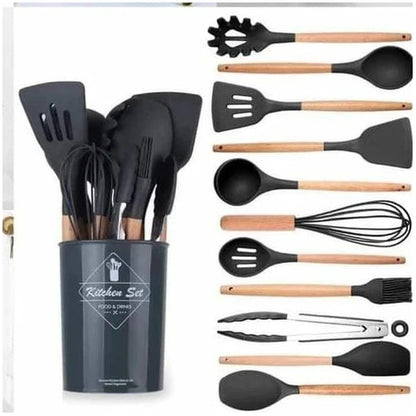 Nonstick Silicon Kitchen Spoon Set