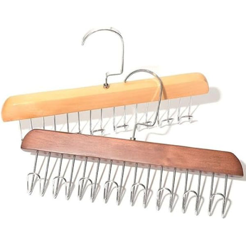 Multi Hook Lotus Wood & Stainless Steel Cloth Hanger