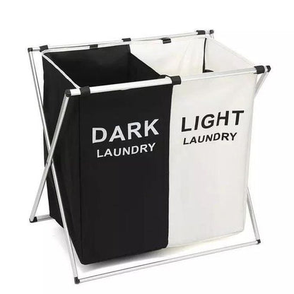 2 Section Light & Dark Laundry Basket