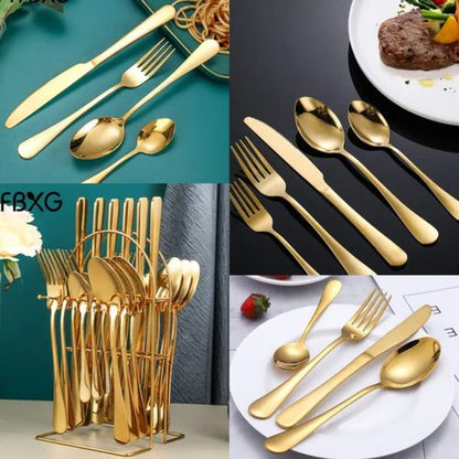 Stainless Steel 24-Pieces Cutlery Set
