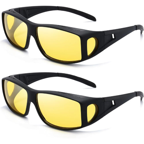 Anti Glare Polarised Night Time - Yellow Tinted Driving Glasses