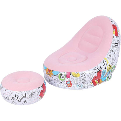 Inflatable Seat Plus Foot Rest with Pump