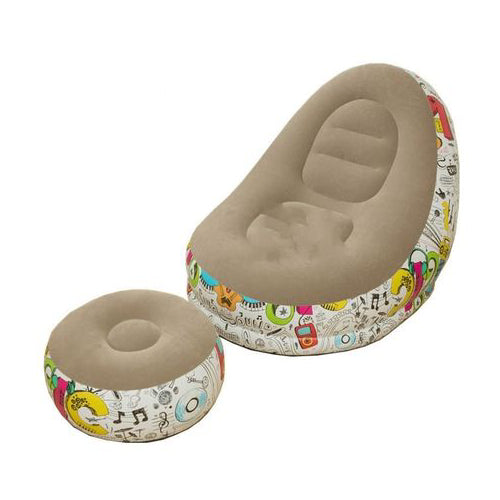 Inflatable Seat Plus Foot Rest with Pump