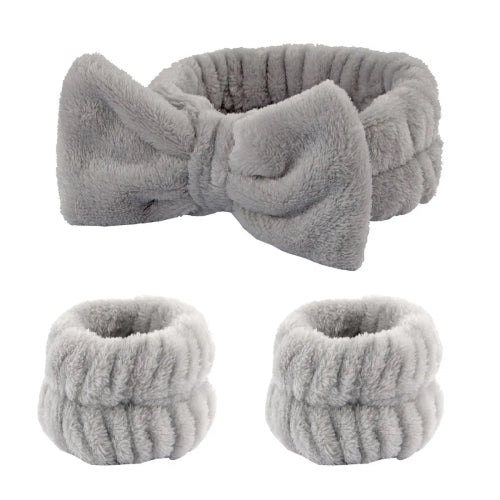 Face Wash 3-Pieces Headband and Wristband Set