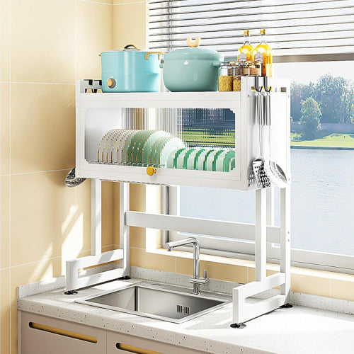 Over The Sink 2-Tier Dish Drying Rack