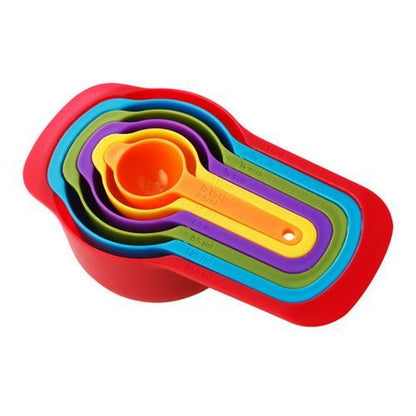 Multicolor -6Pcs Measuring Cups And Spoons Set