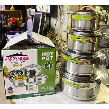 Happy Home 4pcs Stainless Steel Hot Pot