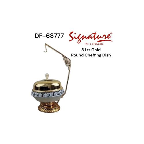 Signature Gold Plated DF-68777 Round Chafing Dish